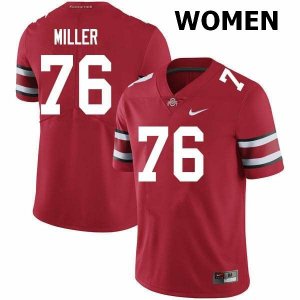 NCAA Ohio State Buckeyes Women's #76 Harry Miller Scarlet Nike Football College Jersey GIX4245VP